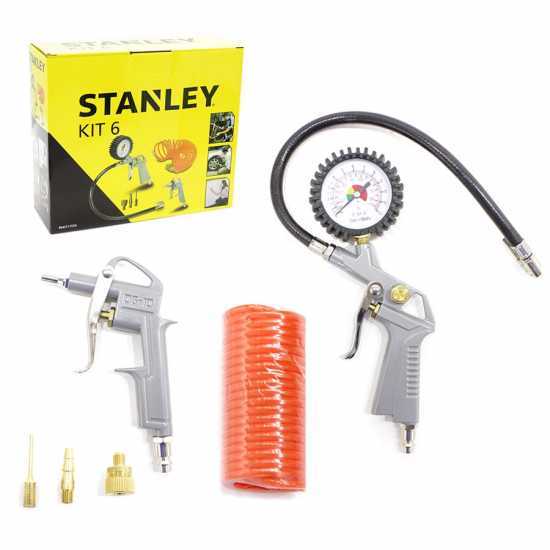 Kit Accessoires pneumatiques 6 pi&egrave;ces pour compresseur &ndash; Stanley