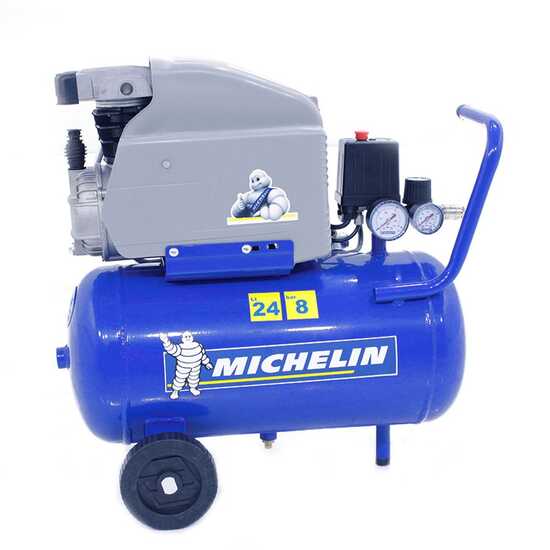 Michelin MB 24 - Compresseur d'air &eacute;lectrique monophas&eacute; - Moteur 2 CV - 24 L - Air comprim&eacute;