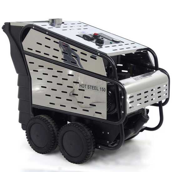 ITM - HOT STEEL 150/15 - Nettoyeur professionnel haute pression &agrave; eau chaude - triphas&eacute; - 150 bar - 900 l/h - INOX