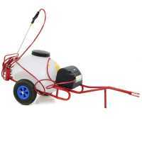 Pulv&eacute;risateur sur chariot &agrave; batterie 12V de 120 L PRO - Pompe de pulv&eacute;risation &eacute;lectrique avec attelage
