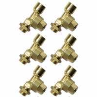 Kit 6 pi&egrave;ces - Valves anti-gouttes pour jets de pulv&eacute;risation - Raccord 3/8 MG - 3/8 GF
