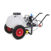 Groupe motopompe de pulv&eacute;risation Comet MC 25 - moteur monophas&eacute; sur chariot avec cuve 80l