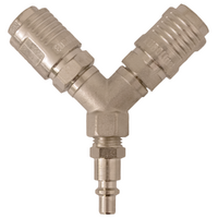 Raccord rapide en "Y" (doté de 2 embouts rapide femelles)