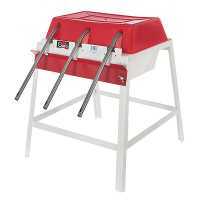 Grifo 3 robinets - Remplisseuse manuelle avec becs inox et r&eacute;servoir en acier &eacute;maill&eacute;