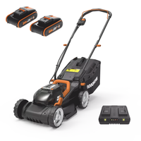 Worx WG779E - Tondeuse &agrave; gazon &agrave; batterie - 2x20V/2,5Ah - Coupe 34 cm