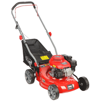 Tondeuse &agrave; gazon thermique GeoTech S41-130 B - &agrave; pouss&eacute;e manuelle 2en1 ramassage + &eacute;jection post&eacute;rieure
