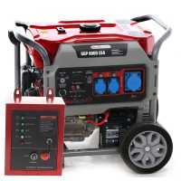 GeoTech-Pro GGP 8000 ESA - Groupe électrogène sur chariot dém. électrique avec AVR 6.5 KW - Continue 6 Kw Monophasé + ATS