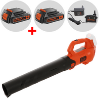 Black &amp; Decker BCBL200L-QW - Souffleur de feuilles &agrave; batterie 18 V 2 Ah + batterie offerte 18 V 2 Ah