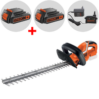 Taille-haie &agrave; batterie Black &amp; Decker GTC1845L20-QW  batterie  18V 2Ah + une batterie 18V 2Ah offerte - lamier 45 cm