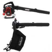 GeoTech Pro BBV280V - Souffleur aspirateur à feuilles thermique avec moteur 2 temps