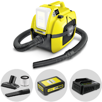 Karcher WD 1 - Aspirateur multi-usage &agrave; batterie 18 V - solides, liquides et souffleur