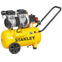 Stanley DST 150/8/24 SXCMS1324H - Compresseur d'air &eacute;lectrique sur chariot - 24 L Oilless - Silencieux
