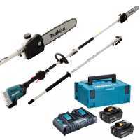 Perche &eacute;lagueuse &agrave; batterie 36V multifonctions Makita DUX60 avec rallonge de 108cm - Batteries 2x18V 5Ah