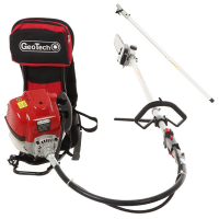 Perche &eacute;lagueuse thermique &agrave; dos 4 temps GeoTech GT-4 36 BP avec perche de rallonge - 36 cm3