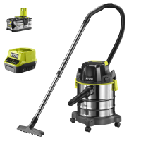 Ryobi R18WDV-0 - Aspirateur multifonction &agrave; batterie pour solides et liquides - 18 V - 4 Ah - Bidon 18 L