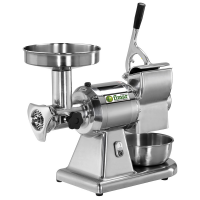 Fimar TC12T - Hachoir à viande électrique avec râpe intégrée - 400 V - 1 CV - Groupe de hachage INOX - Sans inverseur de marche