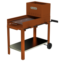 Flipper 50 - Barbecue &agrave; bois et charbon en corten
