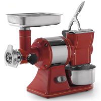 Fama TG12 Retr&ograve; - Hachoir &agrave; viande &eacute;lectrique - R&acirc;pe int&eacute;gr&eacute;e - Groupe de hachage en acier inox - 230V