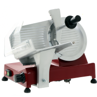 Trancheuse FAC S220 Rouge - Corps en alliage d'aluminium - Affûteur inclus - Lame de 220 mm - Moteur électrique 185W
