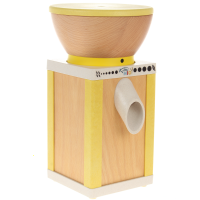 Moulin à farine Komo KoMoMio Jaune en bois de hêtre - Moteur de 400 watts