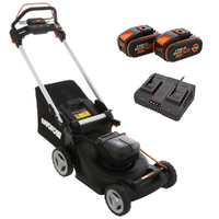 Worx Nitro WG749E - Tondeuse &agrave; gazon tract&eacute;e &agrave; batterie - 2x20V/4Ah - coupe de 46 cm