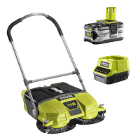 Ryobi R18SW3-0 - Balayeuse &agrave; batterie avec bac de ramassage  - 18V - 4 Ah