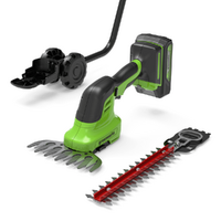 Cisaille &agrave; gazon &agrave; batterie sur perche - Greenworks G24SHT - Kit batterie de 24V/2.0Ah et chargeur