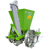 Bomet Gemini - Planteuse de pommes de terre &agrave; une rang&eacute;e - Roues m&eacute;talliques r&eacute;glables