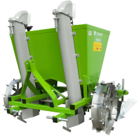 Bomet Gemini - Planteuse de pommes de terre deux rangs - Roues m&eacute;talliques r&eacute;glables