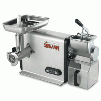 Sirman TCG 12 Dakota - Hachoir &agrave; viande &eacute;lectrique - R&acirc;pe int&eacute;gr&eacute;e - en aluminium et acier inox - 1100W