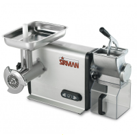 Sirman TCG 22 Dakota - Hachoir &agrave; viande &eacute;lectrique - R&acirc;pe int&eacute;gr&eacute;e - en aluminium et acier inox