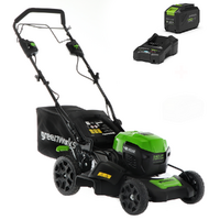 Greenworks GD48LM46SP - Tondeuse à gazon autotractée à batterie 48V/4Ah - Coupe 46 cm