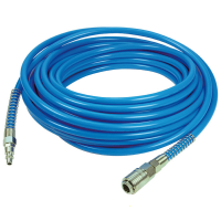 Tuyau pneumatique 50 m en polyuréthane Ø 9/12 avec raccords rapides montés