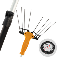 Volpi Olytech Essential 455L - Peigne vibreur électrique 210/300 cm à batterie de type automobile avec câble inclus - Perche télescopique
