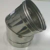 Coude à 45° en acier inox Ø 15 cm