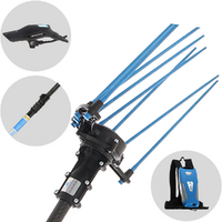 Campagnola HERCULES 58V - Perche en carbone - 235 - 320 cm - Peigne vibreur &eacute;lectrique &agrave; batterie - Batterie &agrave; dos incluse