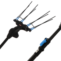 Peigne vibreur électrique à batterie Lisam Thor - Avec 8 dents en carbone - 250-350 cm - Perche télescopique
