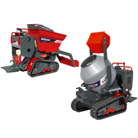 Brouette &agrave; moteur sur chenilles AgriEuro Top-Line RAPTOR 6800 HED 4.0 - Honda GXe270 - Avec pelle + b&eacute;tonni&egrave;re