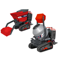 Brouette &agrave; moteur sur chenilles AgriEuro Top-Line RAPTOR 7800 HD - Honda GX390 - Avec pelle et b&eacute;tonni&egrave;re