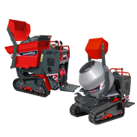 Brouette &agrave; moteur sur chenilles AgriEuro Top-Line CARGO J 10000 HED 4.0 avec joystick - Honda GXe630 - Avec pelle et b&eacute;tonni&egrave;re
