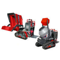 Brouette &agrave; moteur sur chenilles AgriEuro Top-Line CARGO J 10000 HEDT 4.0 avec joystick - Honda GXe630 - Avec pelle et b&eacute;tonni&egrave;re