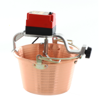 Chaudron à polenta en cuivre électrique martelé NuovaFac Cuoca Automatica base plate 9L - 24W