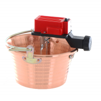 Chaudron en cuivre &eacute;lectrique martel&eacute; pour polenta NuovaFac Cuoca Automatica base plate 4L - 5W