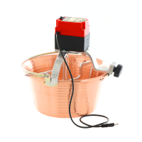 Chaudron &eacute;lectrique en cuivre martel&eacute; pour polenta NuovaFac Cuoca Automatica base plate 14L - 30W