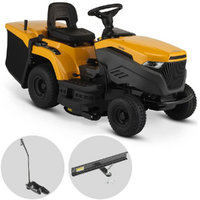 Tracteur tondeuse Stiga Estate 384 - Bac de ramassage de 240 L - Mulching - Transmission hydrostatique