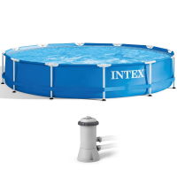 Intex Metal Frame 28212NP - Piscine ronde + &Eacute;purateur &agrave; cartouche