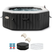 Intex Octogonale Jet &amp; Bubble Deluxe 28458EX - &Oslash;201x71 cm - Piscine hydromassage spa