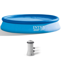 Intex Easy Set 28132NP - &Oslash;366x76 cm - Piscine gonflable + Pompe filtre