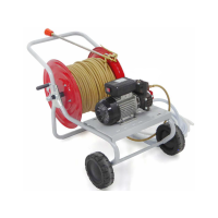 Motopompe de pulv&eacute;risation &eacute;lectrique sur chariot - Pompe Dal Degan DL218 - 20 bars max - 18L/min