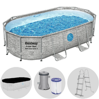Bestway Power Steel Swim Vista 56714 - 427 x 250 x 100 cm - Piscine ovale